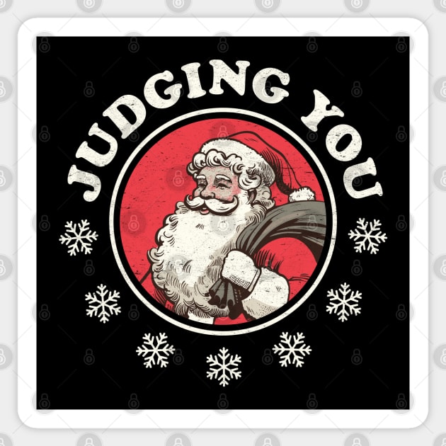 Judging You - Funny Christmas Santa Sticker by TwistedCharm